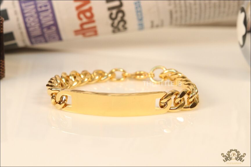 3 line with Diamond Elegant Design Gold Plated Bracelet for Men  Styl   Soni Fashion