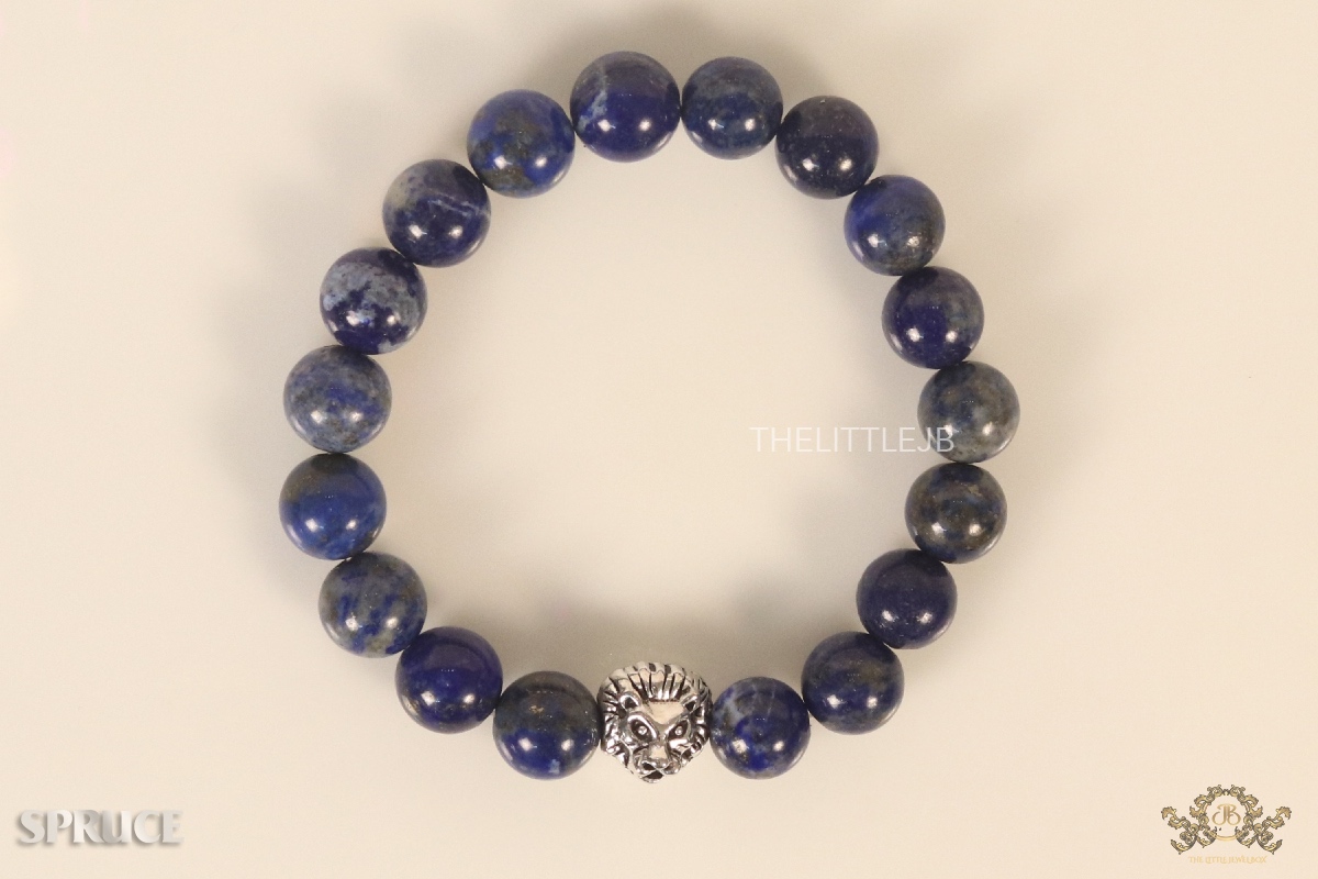 Lapis Lazuli Bracelet with Lion Motif