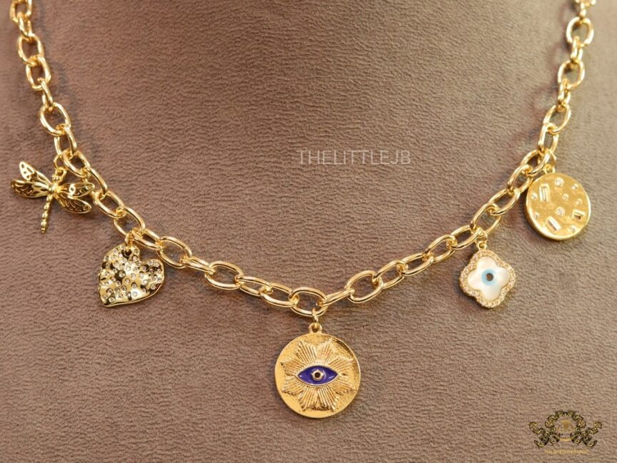 Palacio concepto Lío Gold plated charms necklace -