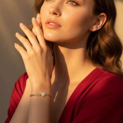 WhatsApp Image 2026-05-22 at 4.34.19 PM (2) Gold plated link chain bracelet with cz heart motif