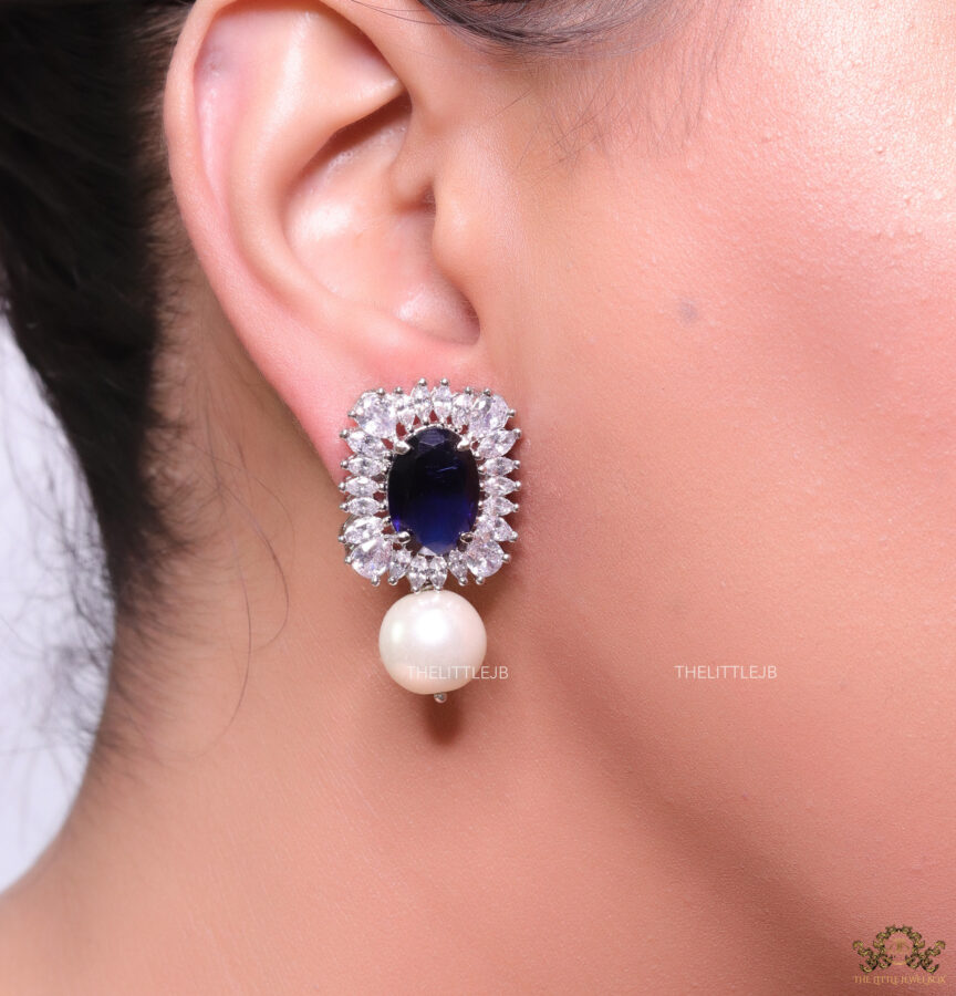 Buy Blue Earrings for Women by Shining Diva Online | Ajio.com-baongoctrading.com.vn