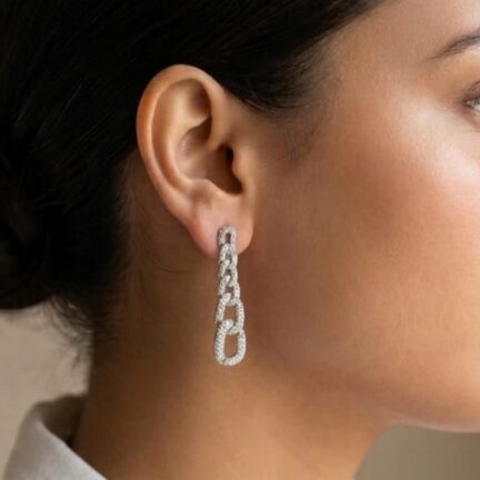 WhatsApp Image 2026-06-14 at 4.16.40 PM Link chain cz dangles in platinum finish 41mm long