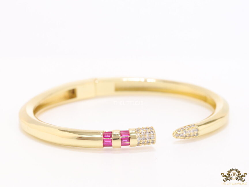 Original Gold Ladies Gold Ruby Bracelet Hallmark Jewellery