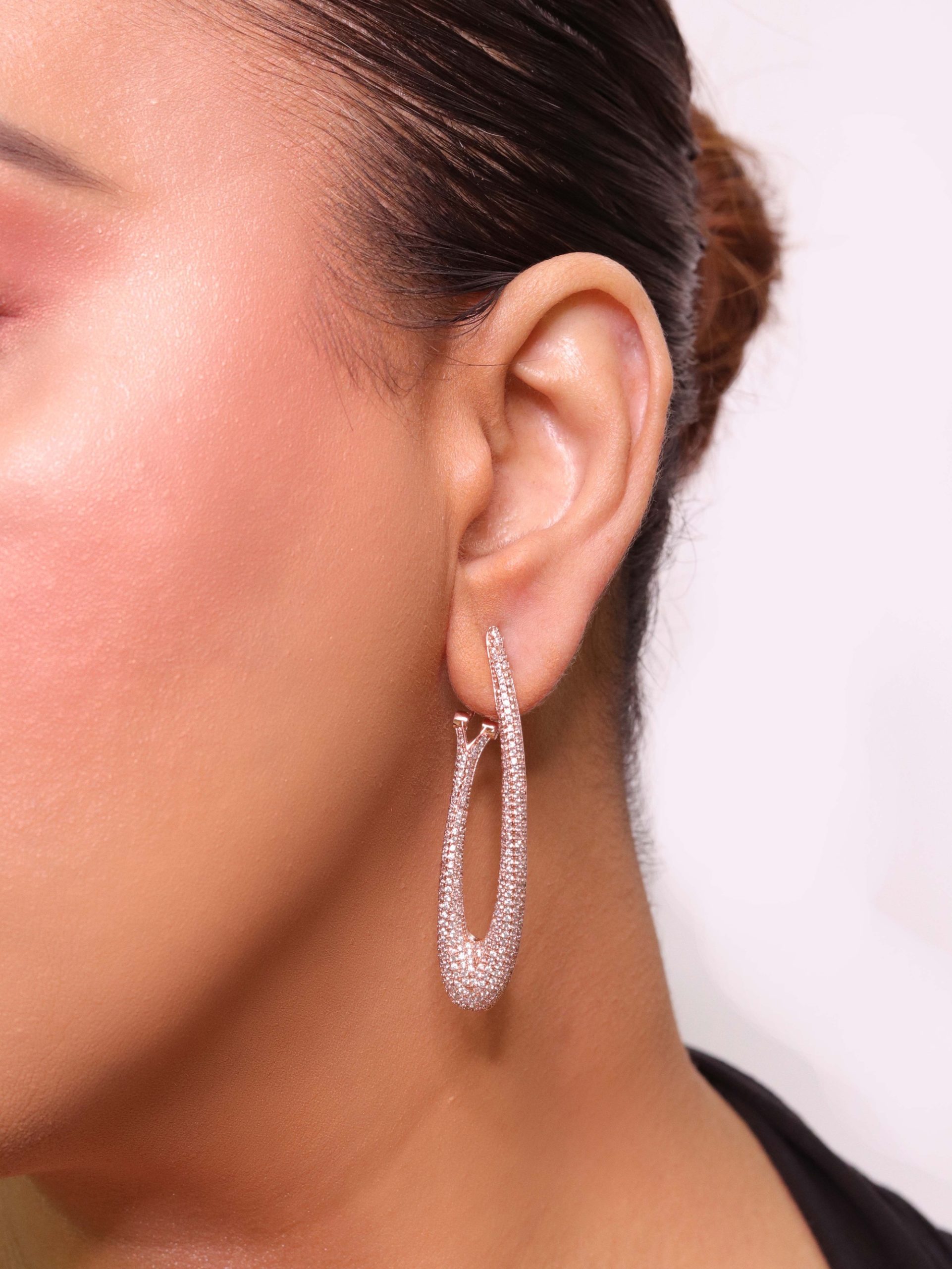 Rose gold long dangles