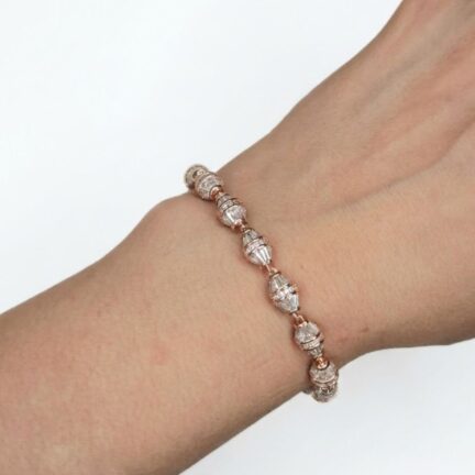 Rose gold cz sleek Bracelet