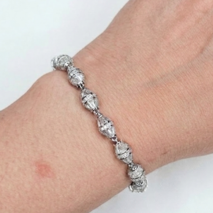 Platinum cz sleek Bracelet