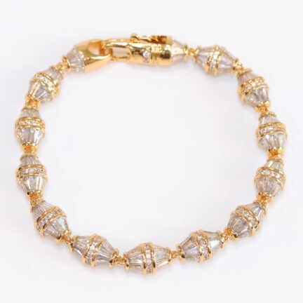 Gold cz sleek Bracelet