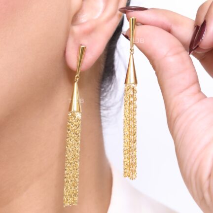 Gold tassel earrings