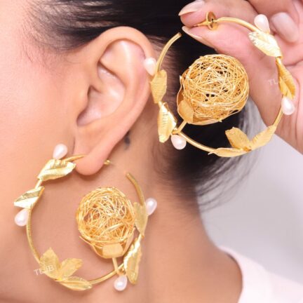 Mesh Ball petal hoops