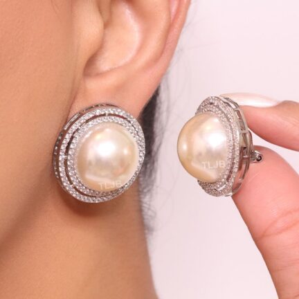 IMG_4059 Platinum CZ and pearl studs