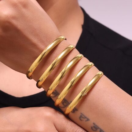 Multilayer bangle style cuff bracelet