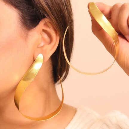 IMG_6172 Flat twist gold hoops