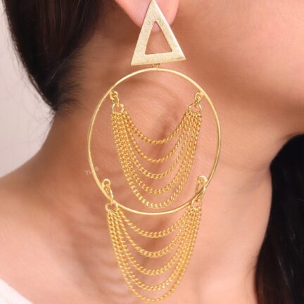 Layered chain earrings