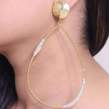 Gold handcrafted danglers