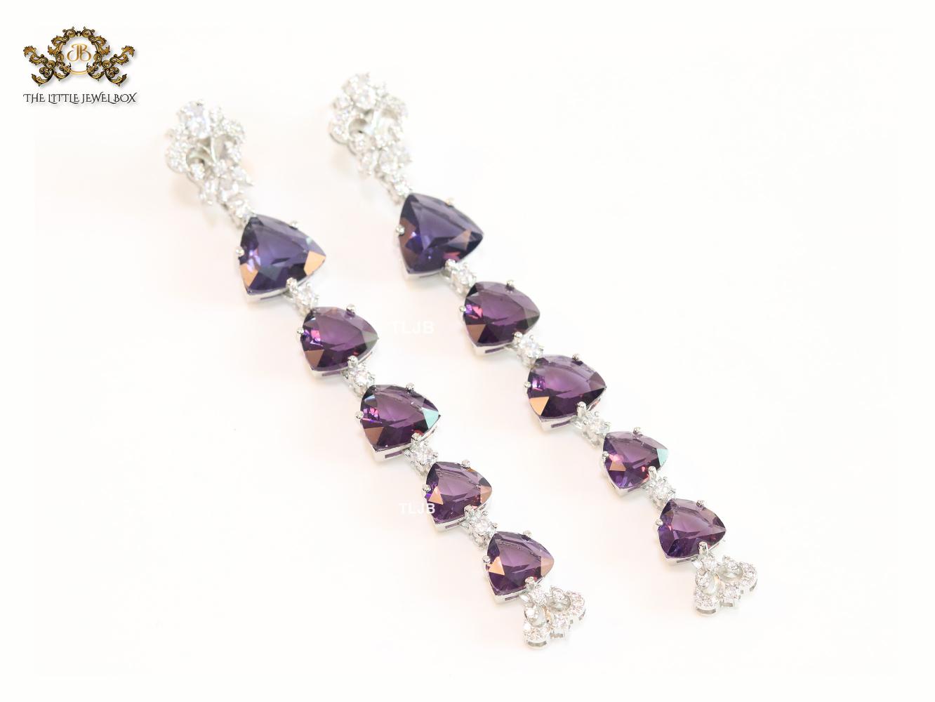 Purple crystal diva dangles - Image 6
