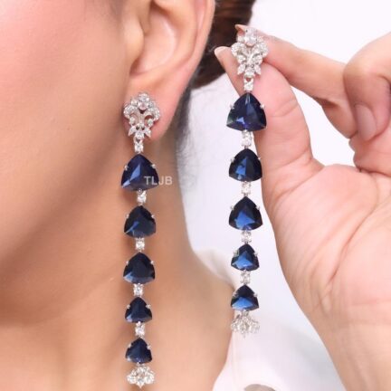 Deep blue crystal diva dangles