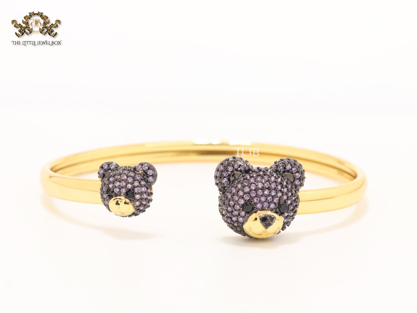 Grey and gold teddy bracelet - Image 4