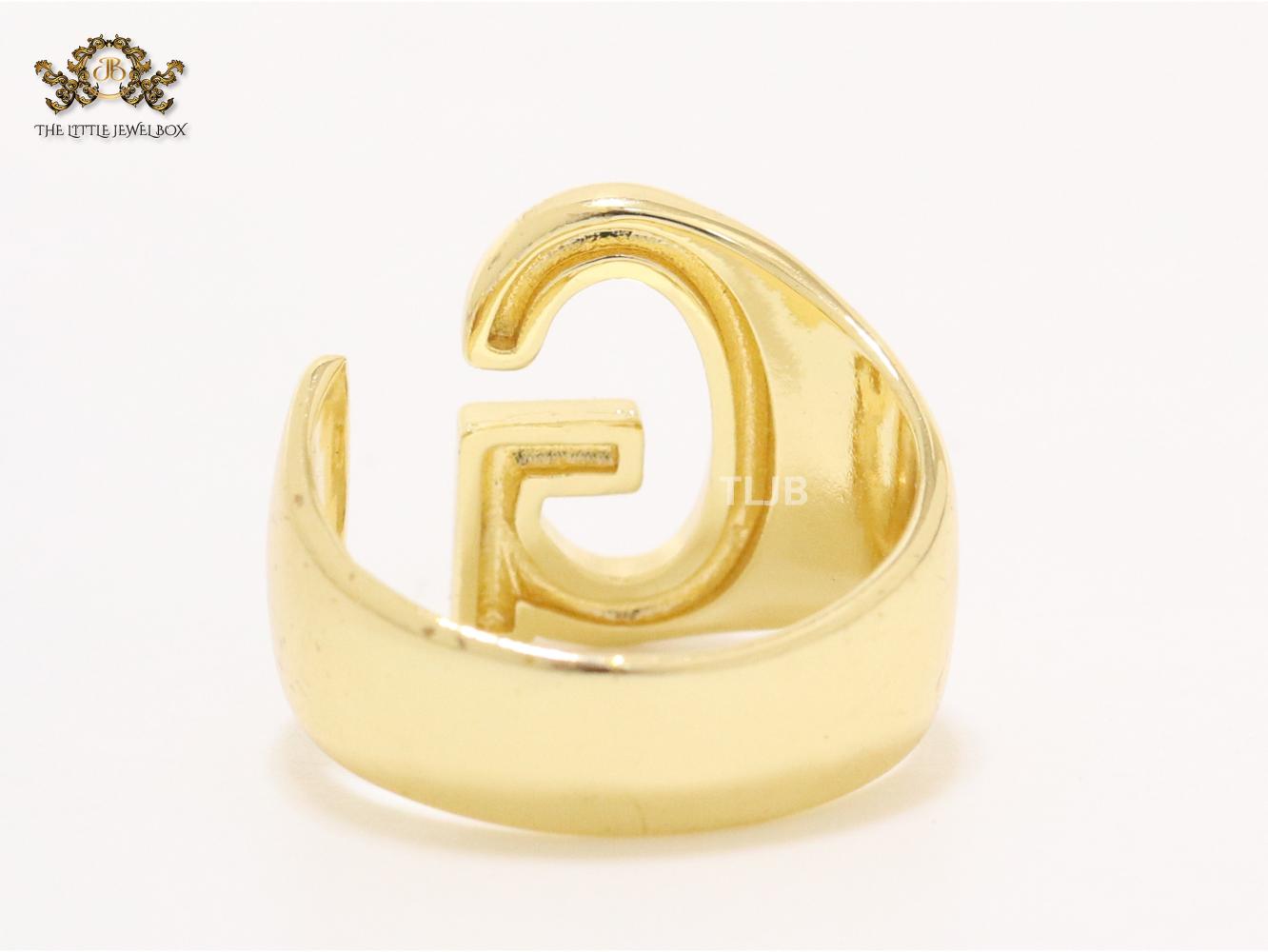 Alphabet Gold Bold Ring - G - Image 5