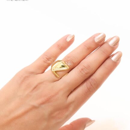 IMG_3433 Alphabet Gold Bold Ring - Z