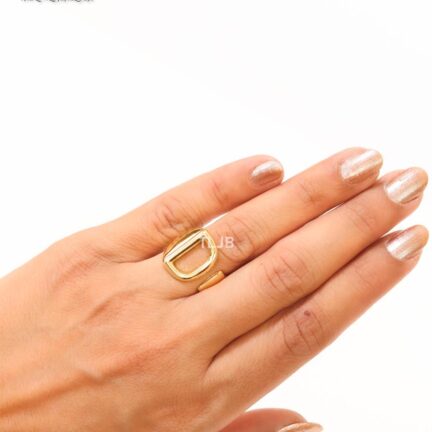 IMG_3351 Alphabet Gold Bold Ring - D