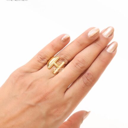 IMG_3370 Alphabet Gold Bold Ring - H