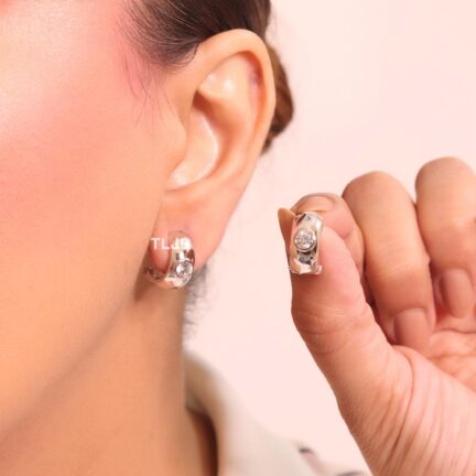 Small platinum hoops