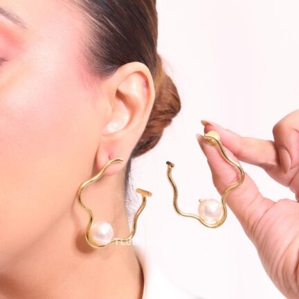 IMG_6165 Hammered pearl hoops