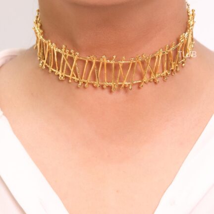 Deep gold choker