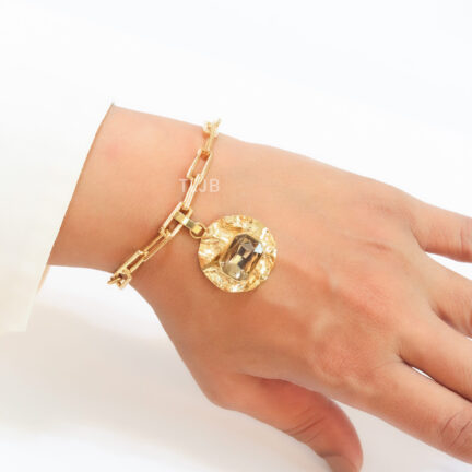 Statement stone bracelet