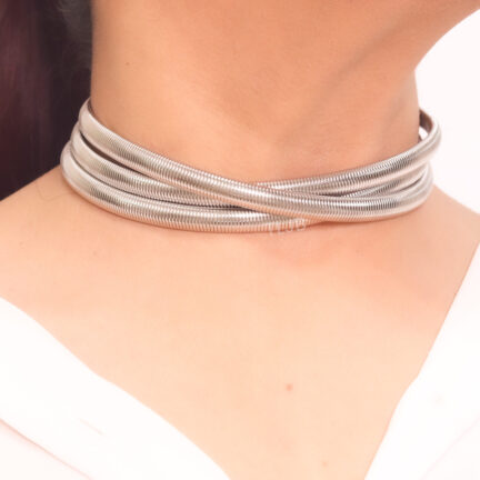 Bestseller Multilayered platinum necklace