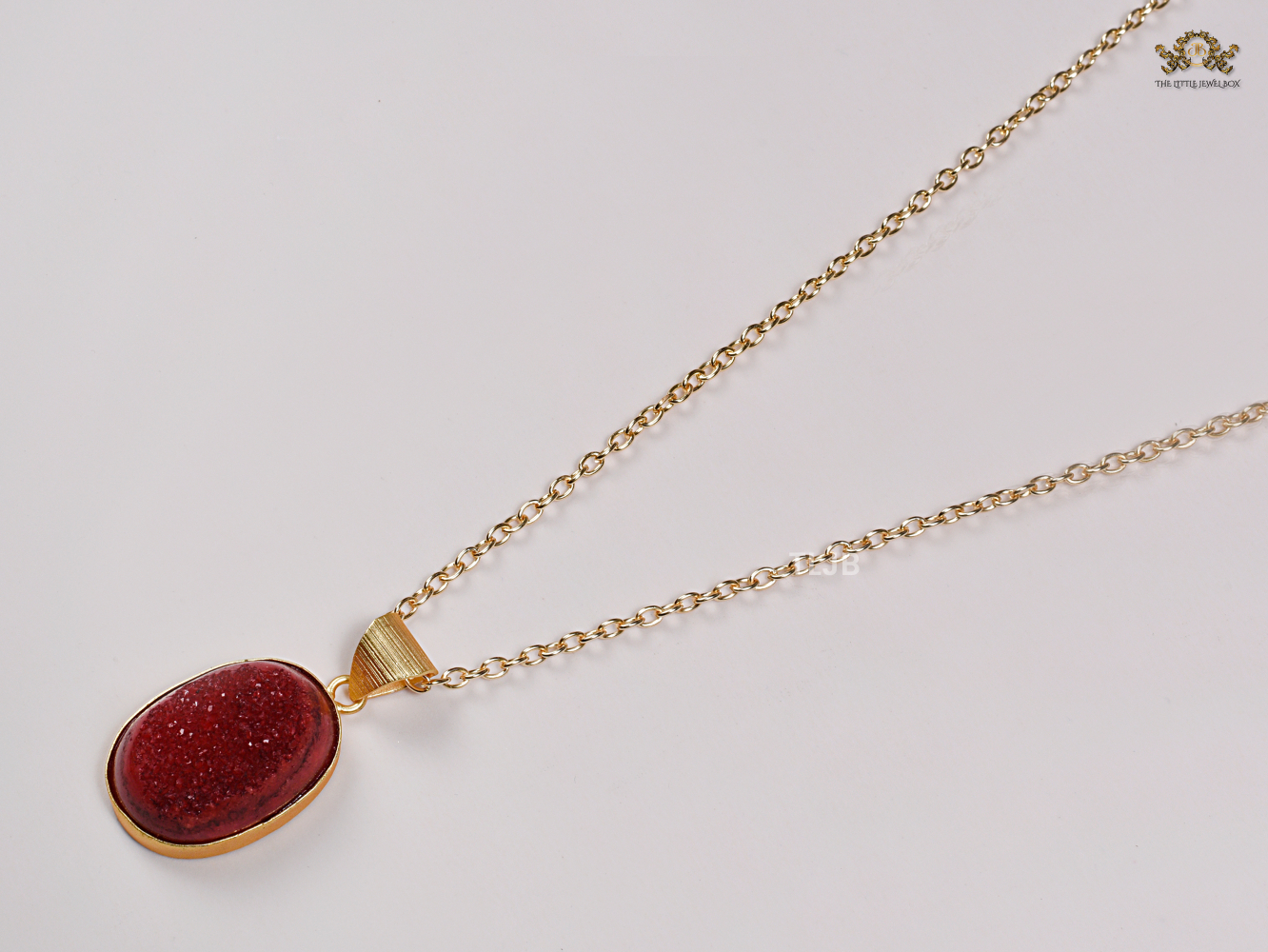 Red Stone Studded Necklace - Image 4