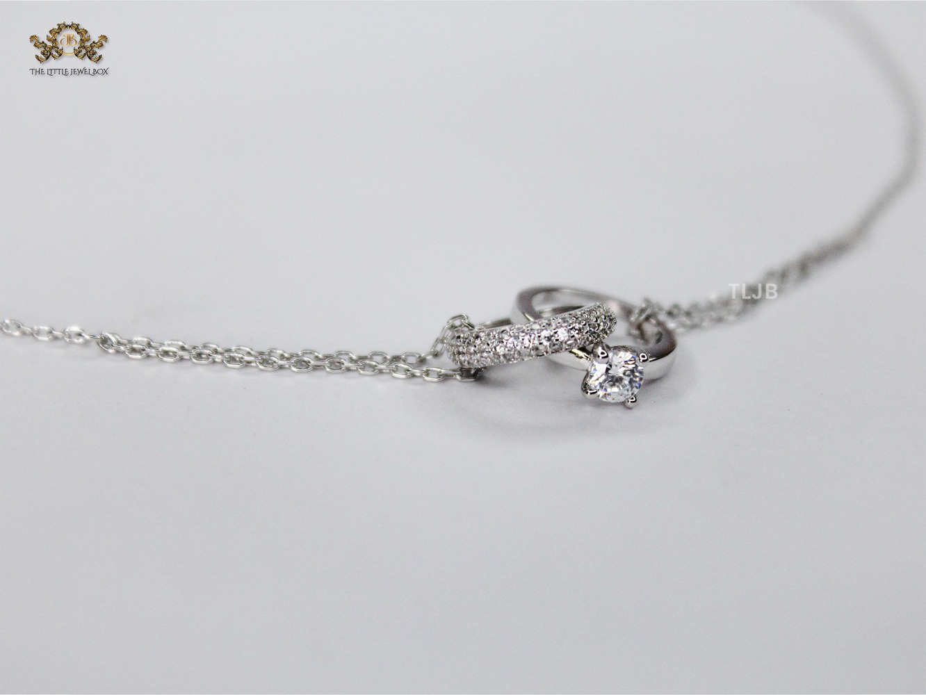 Ring charm Chain in Silver - Image 4