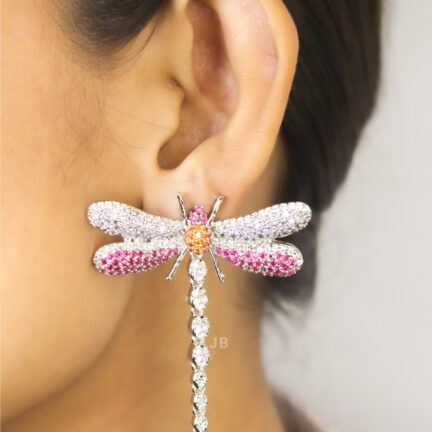 Rose Dragonfly Studs