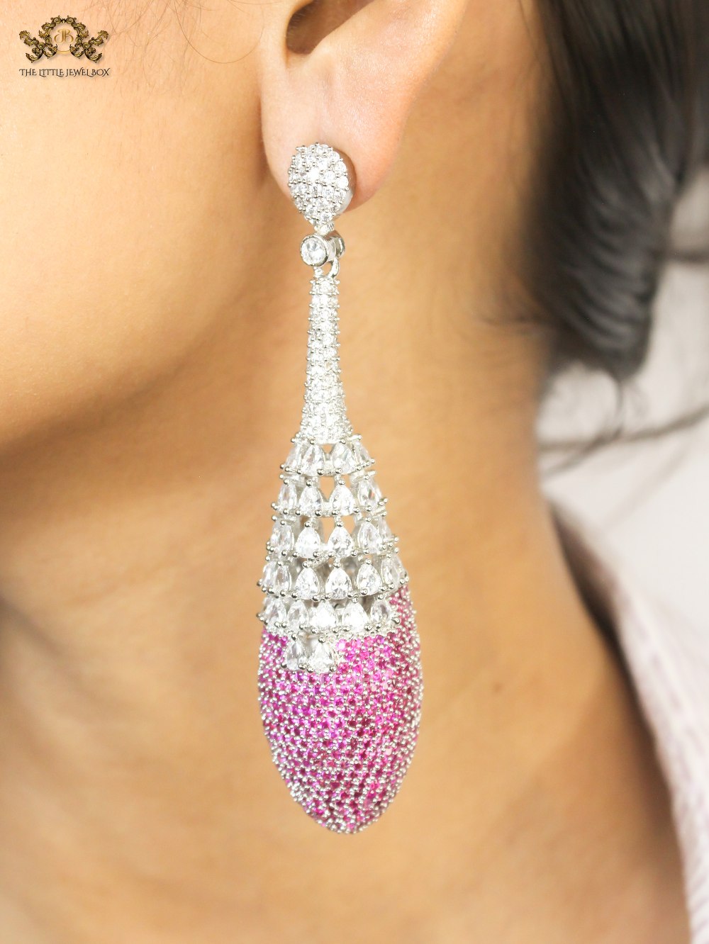 Rose Shimmer Drop danglers