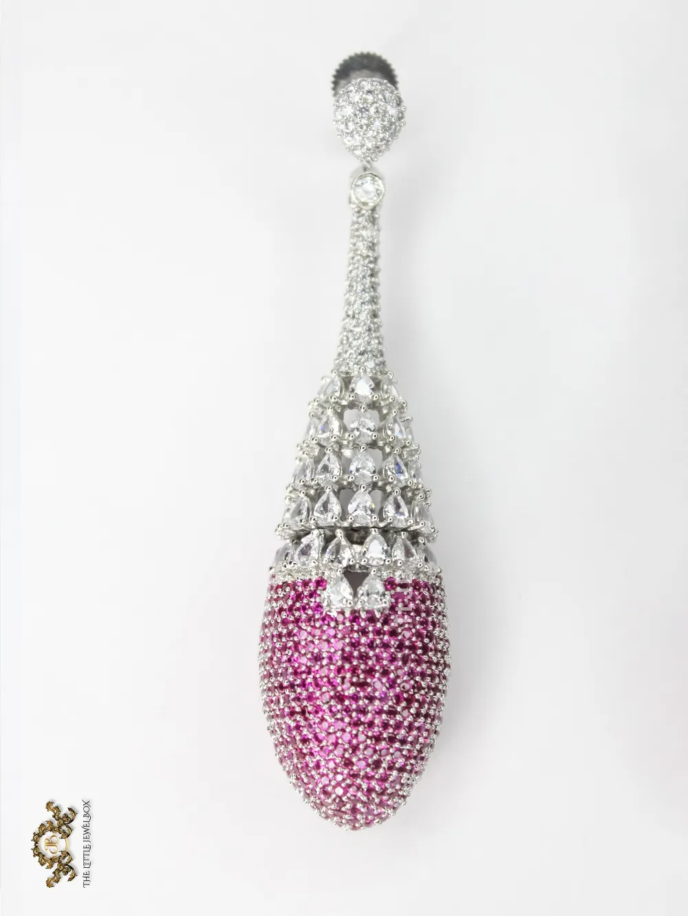 Rose Shimmer Drop danglers - Image 2