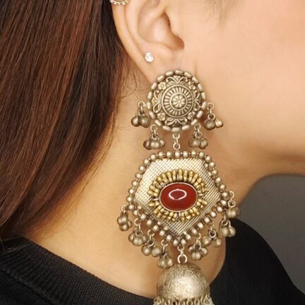 Scarlet Crimson glow Jhumka