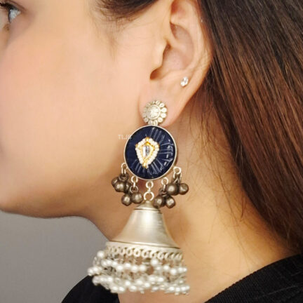 Pearl Fringe Dome jhumkas