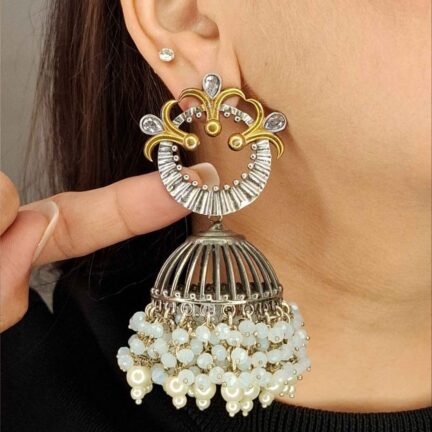 Golden Pearl Dome Jhumka