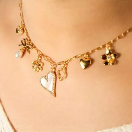 IMG_4885 stereo clover Charm Cascade necklace