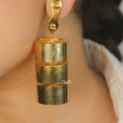 Cylindrical Drop Earrings