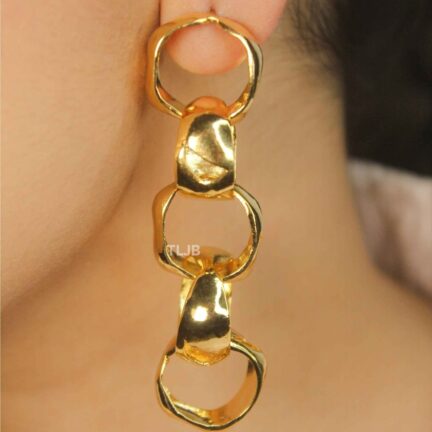 Gilded Cascade Earrings Golden