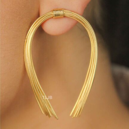 Golden wire Hoops