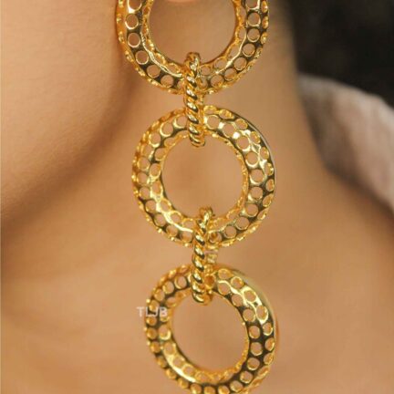 Triple Circle Earrings golden