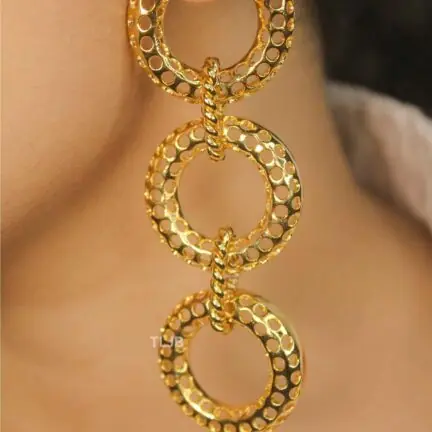 IMG_5600 Triple Circle Earrings golden
