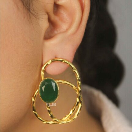 Green Oval Hoops