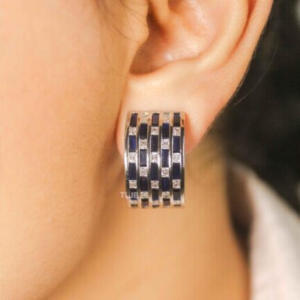 Purple Mecha Curl Earring