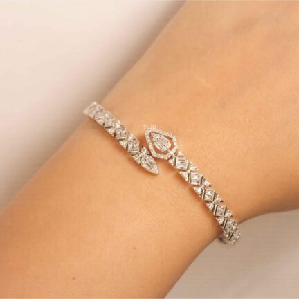 Silver Serpant Curl Bracelet