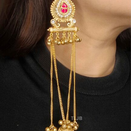 Royal long trailed fusion jhumka