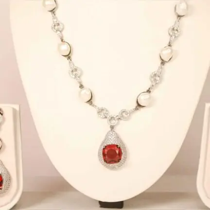 IMG_5917 Pearl Ridden Redstone Necklace